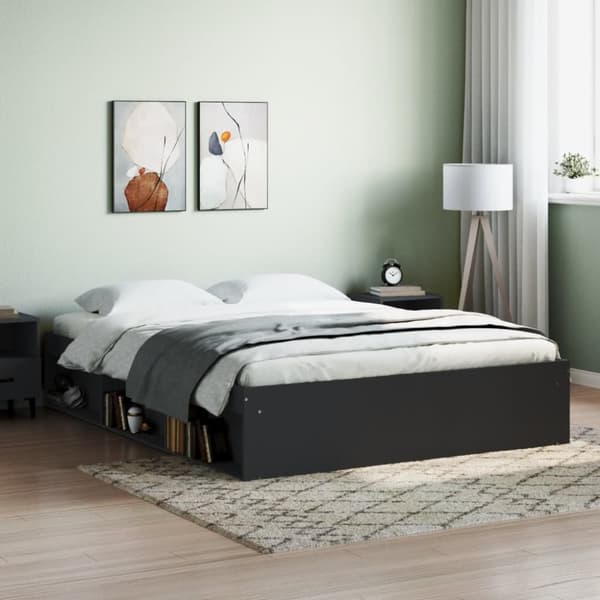 vidaXL Sengeramme svart 140x200 cm
