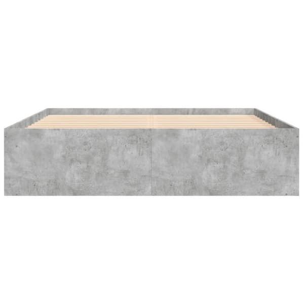 vidaXL Sengeramme betonggrå 140x200 cm