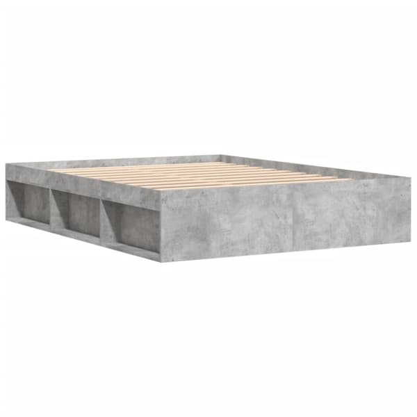 vidaXL Sengeramme betonggrå 140x200 cm