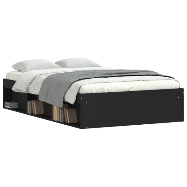 vidaXL sengeramme 120x190 cm sort