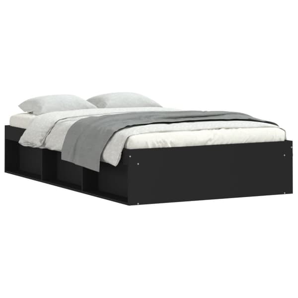 vidaXL sengeramme 120x190 cm sort