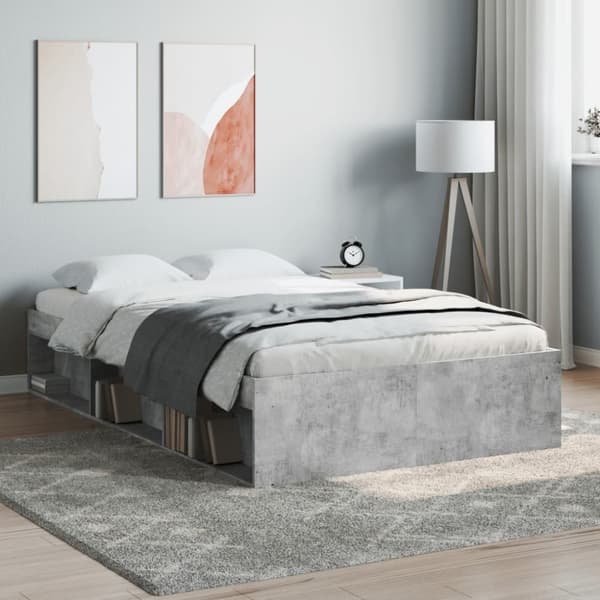 vidaXL sengeramme 120x200 cm betongrå