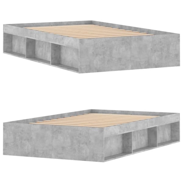 vidaXL sengeramme 120x190 cm betongrå