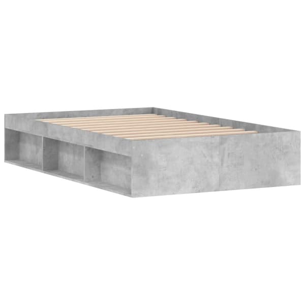 vidaXL sengeramme 120x190 cm betongrå