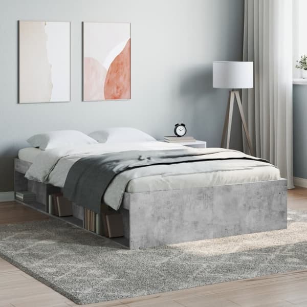 vidaXL sengeramme 120x190 cm betongrå