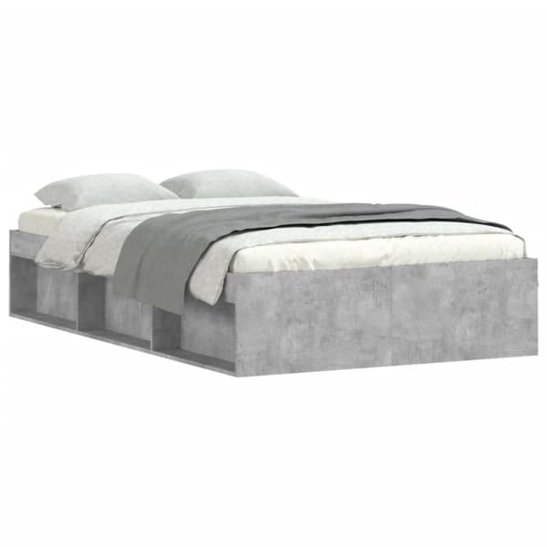vidaXL sengeramme 120x190 cm betongrå