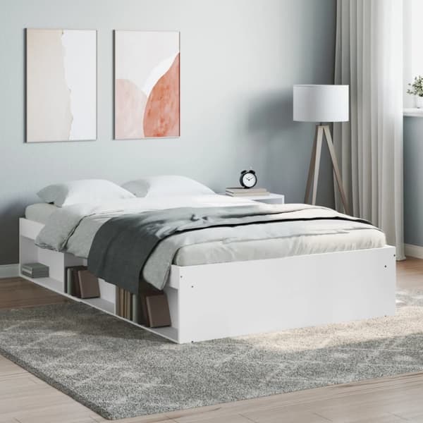 vidaXL Sengeramme hvit 120x200 cm