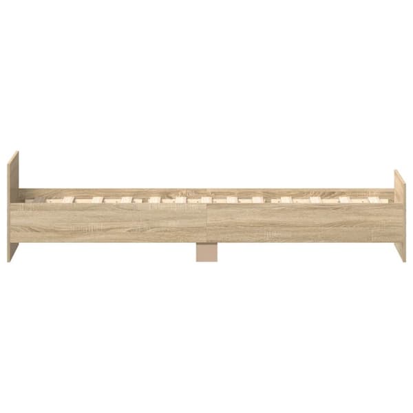 vidaXL Sengeramme uten madrass sonoma eik 90x190 cm konstruert tre