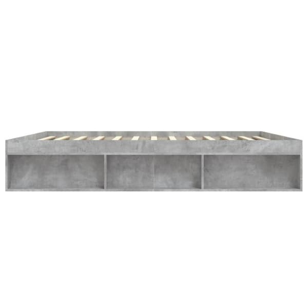 vidaXL Sängram betonggrå 200x200 cm