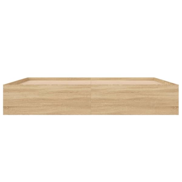 vidaXL Sengeramme sonoma eik 200x200 cm