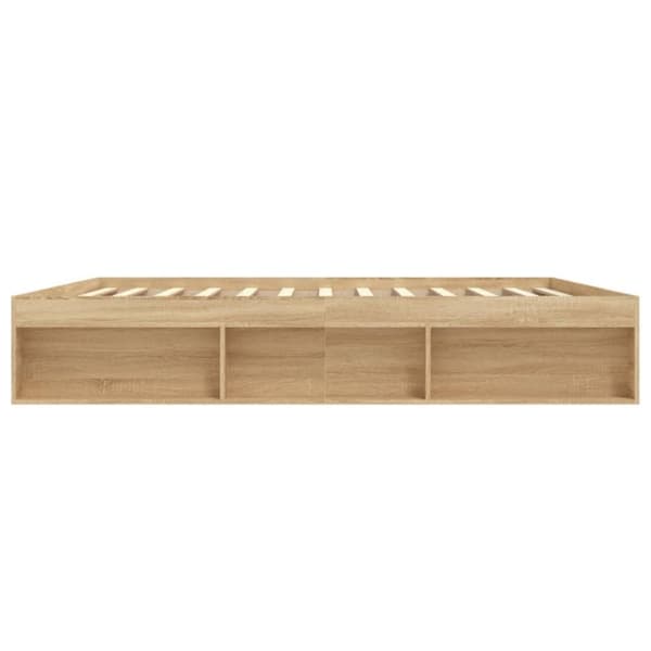 vidaXL Sengeramme sonoma eik 200x200 cm