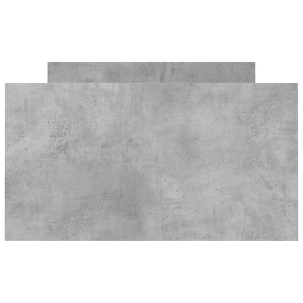 vidaXL sengeramme med sengegavl og fodgærde 100x200 cm betongrå