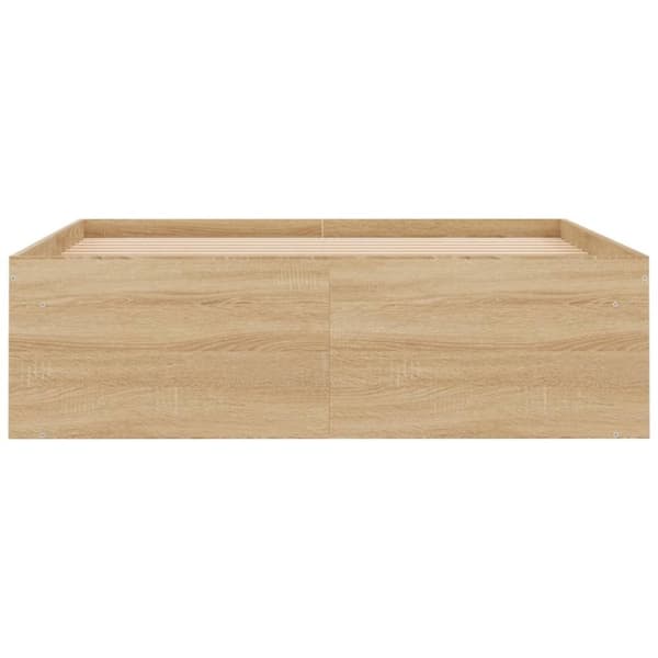 vidaXL Sengeramme sonoma eik 120x190 cm