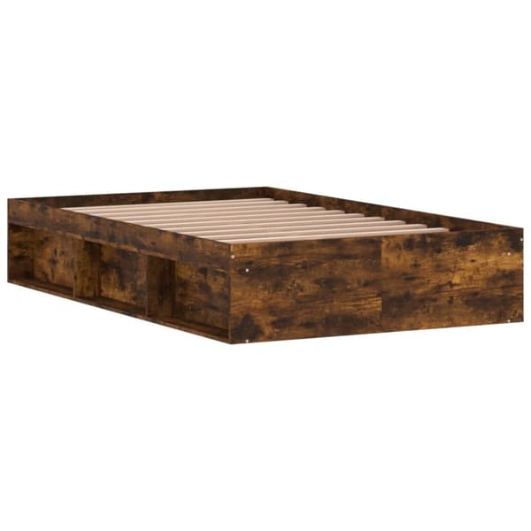 vidaXL Sengeramme røkt eik 120x200 cm
