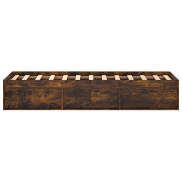 vidaXL Sengeramme røkt eik 120x200 cm
