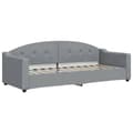 Miniatyrbillede 6 af 11: vidaXL daybed med udtræk og skuffer 80x200 cm stof lysegrå