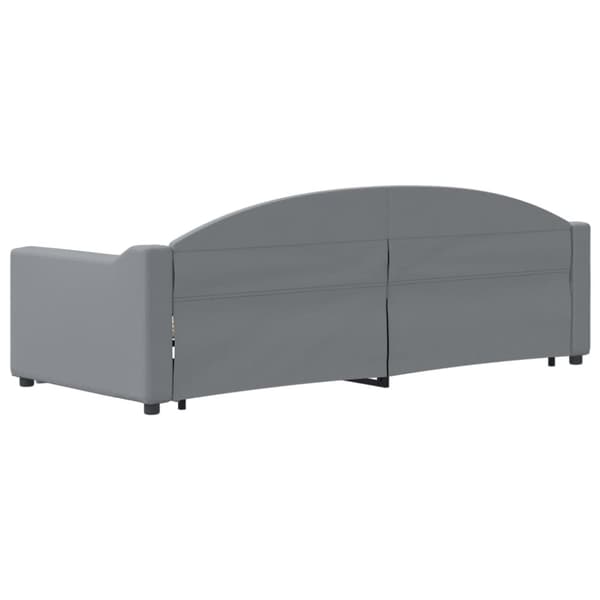 vidaXL Dagbädd utdragbar med lådor ljusgrå 80x200 cm tyg