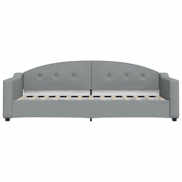 vidaXL Dagbädd utdragbar med lådor ljusgrå 80x200 cm tyg