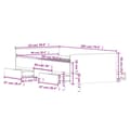 Miniatyrbilde 10 av 11: vidaXL Sengeramme med hode- og fotgavl røkt eik 90x200 cm