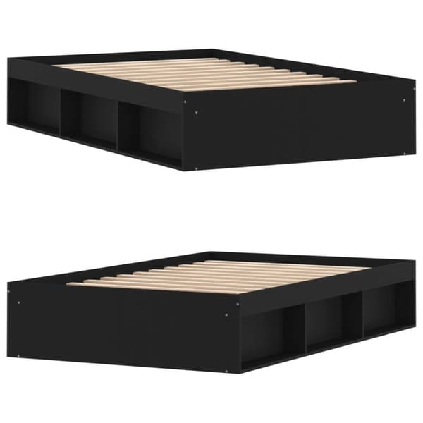 vidaXL Sengeramme svart 120x200 cm