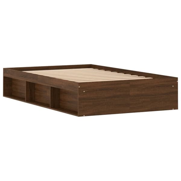 vidaXL Sengeramme brun eik 120x190 cm