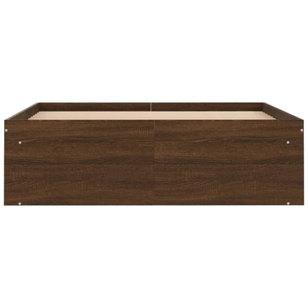 vidaXL Sengeramme brun eik 120x190 cm