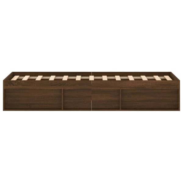 vidaXL Sengeramme brun eik 120x190 cm