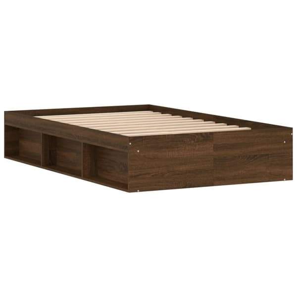 vidaXL Sengeramme brun eik 120x190 cm