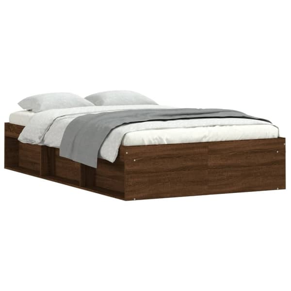 vidaXL Sengeramme brun eik 120x190 cm