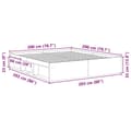Pikkukuva 11 / 11: vidaXL Sängynrunko ruskea tammi 200x200 cm