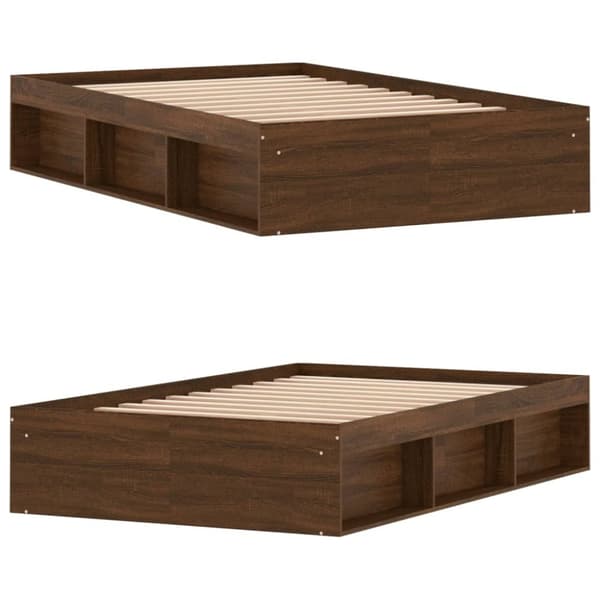 vidaXL Sengeramme brun eik 120x200 cm