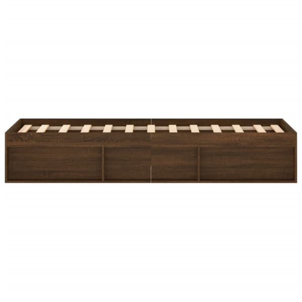 vidaXL Sengeramme brun eik 120x200 cm
