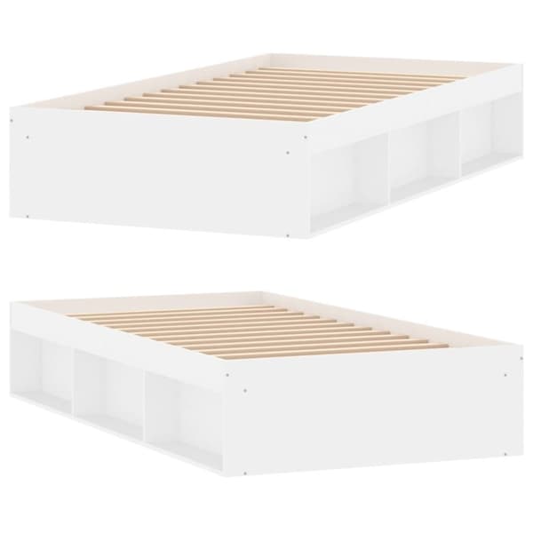 vidaXL Sengeramme hvit 90x200 cm