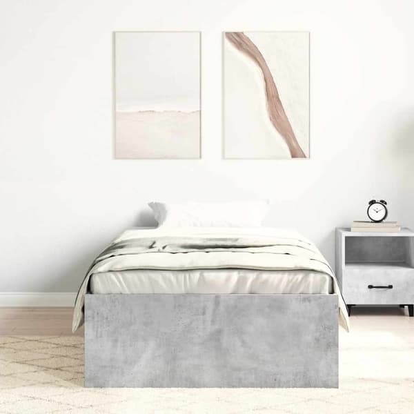 vidaXL Sängynrunko betoninharmaa 100x200 cm