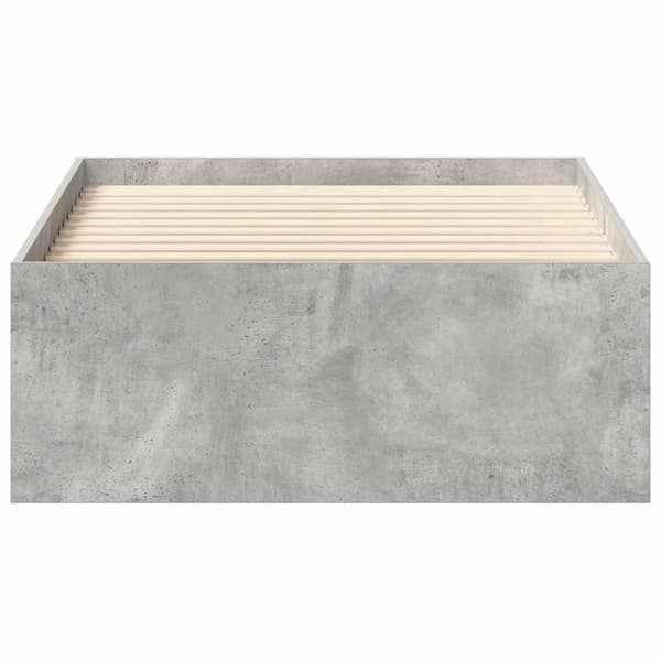 vidaXL Sängynrunko betoninharmaa 100x200 cm