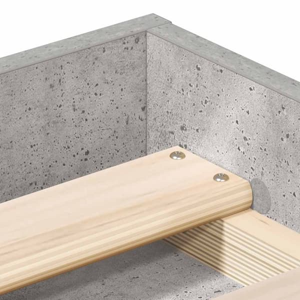 vidaXL Sängynrunko betoninharmaa 100x200 cm
