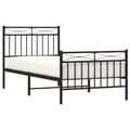 Miniatyrbilde 2 av 9: vidaXL Sengeramme i metall med hode- og fotgavl svart 90x200 cm