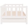 Miniatyrbilde 8 av 11: vidaXL Uttrekkbar dagseng hvit 90x200 cm heltre furu