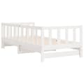 Miniatyrbilde 9 av 11: vidaXL Uttrekkbar dagseng hvit 90x190 cm heltre furu