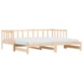 Miniatyrbilde 3 av 11: vidaXL Uttrekkbar dagseng 90x190 cm heltre furu