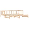 Miniatyrbilde 5 av 11: vidaXL Uttrekkbar dagseng 90x190 cm heltre furu