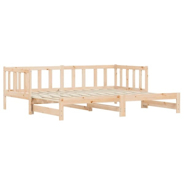 vidaXL Uttrekkbar dagseng 90x190 cm heltre furu