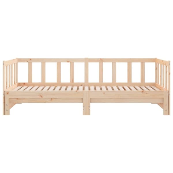 vidaXL Uttrekkbar dagseng 90x190 cm heltre furu