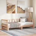 Miniatyrbilde 2 av 11: vidaXL Uttrekkbar dagseng 90x190 cm heltre furu