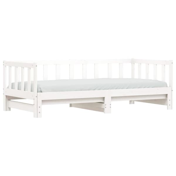 vidaXL Dagbädd med extrasäng 80x200 cm massiv furu