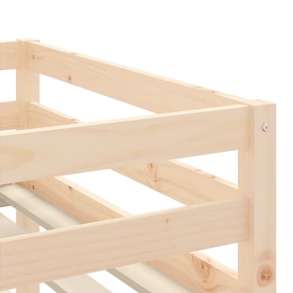 vidaXL Lasten parvisänky tikkailla 90x190 cm täysi mänty