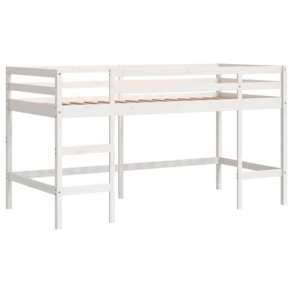 vidaXL Køyeseng for barn med gardiner rosa 90x200 cm heltre furu