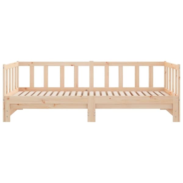 vidaXL daybed med udtræk 90x200 cm massivt fyrretræ