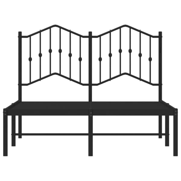 vidaXL Sengeramme i metall med sengegavl svart 120x200 cm