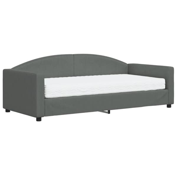 vidaXL daybed med madras 90x190 cm stof mørkegrå